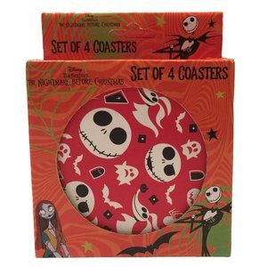 Disney The Nightmare Before Christmas Set of 4 Coasters Jack Skellington Zero Re